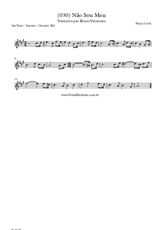 28379 Sheet music - (030) Não Sou Meu - Clarinet (Bb)