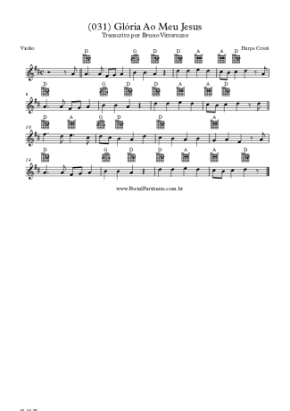 20151 Sheet music - (031) Glória Ao Meu Jesus - Acoustic Guitar