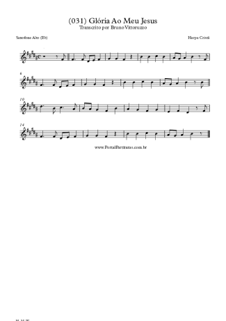 20147 Sheet music - (031) Glória Ao Meu Jesus - Alto Saxophone