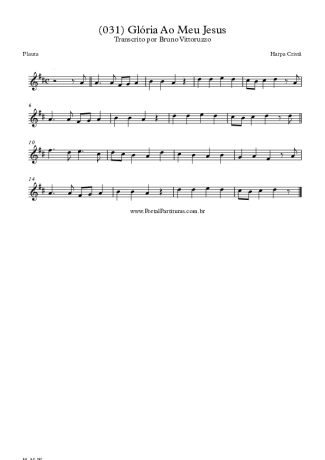 20144 Sheet music - (031) Glória Ao Meu Jesus - Flute