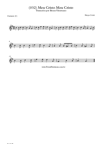 20154 Sheet music - (032) Meu Cristo Meu Cristo - Clarinet (C)