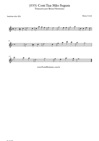 20169 Sheet music - (033) Com Tua Mão Segura - Alto Saxophone