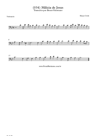 20186 Sheet music - (034) Milícia De Jesus - Cello