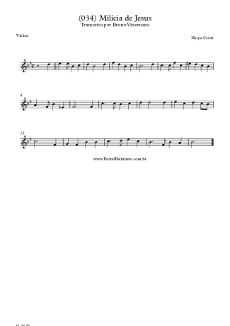 20185 Sheet music - (034) Milícia De Jesus - Violin
