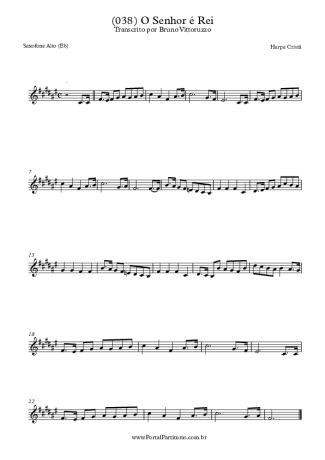 20224 Sheet music - (038) O Senhor É Rei - Alto Saxophone