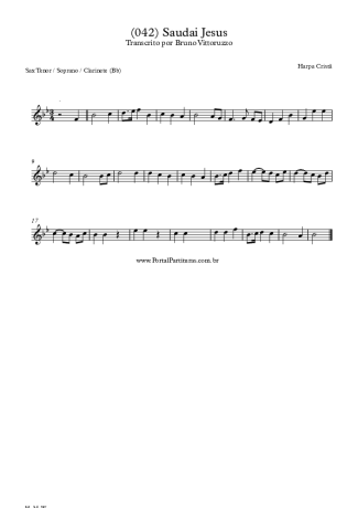 20268 Sheet music - (042) Saudai Jesus - Tenor Saxophone Soprano (Bb)