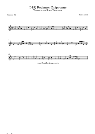 20298 Sheet music - (045) Redentor Onipotente - Clarinet (C)