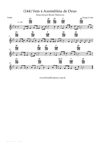 31687 Sheet music - (144) Vem à Assembleia De Deus - Acoustic Guitar