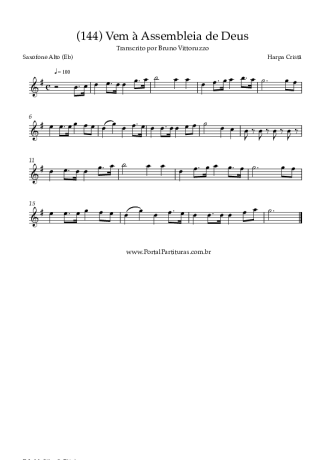 31683 Sheet music - (144) Vem à Assembleia De Deus - Alto Saxophone