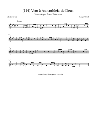 31679 Sheet music - (144) Vem à Assembleia De Deus - Clarinet (C)