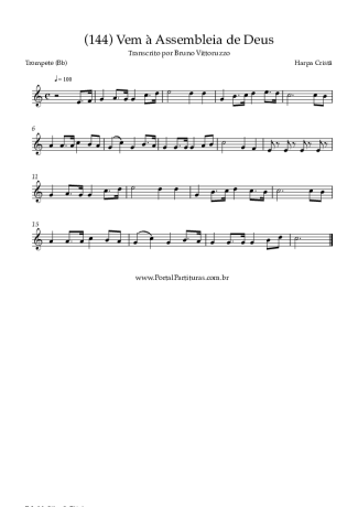 31686 Sheet music - (144) Vem à Assembleia De Deus - Trumpet