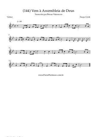 31688 Sheet music - (144) Vem à Assembleia De Deus - Violin