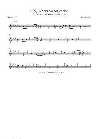 32981 Sheet music - (189) Glória Ao Salvador - Clarinet (C)
