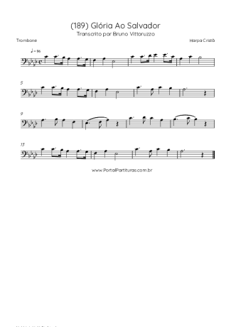 32987 Sheet music - (189) Glória Ao Salvador - Trombone