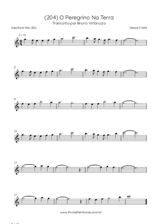 33165 Sheet music - (204) O Peregrino Na Terra - Alto Saxophone