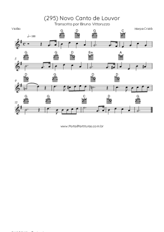 39842 Sheet music - (295) Novo Canto De Louvor - Acoustic Guitar