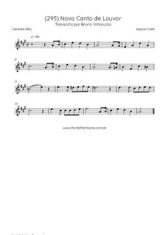 39833 Sheet music - (295) Novo Canto De Louvor - Clarinet (Bb)