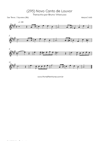 39837 Sheet music - (295) Novo Canto De Louvor - Tenor Saxophone Soprano (Bb)