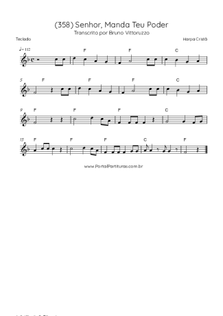 42992 Sheet music - (358) Senhor Manda Teu Poder - Keyboard