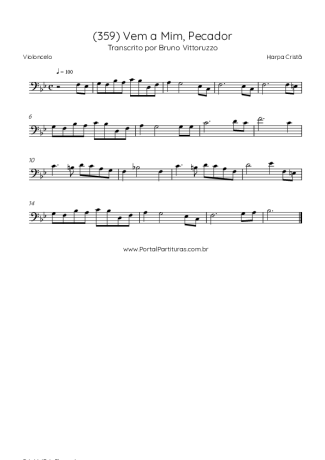 43009 Sheet music - (359) Vem A Mim Pecador - Cello