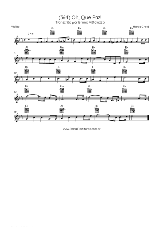43067 Sheet music - (364) Oh, Que Paz! - Acoustic Guitar