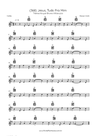 43115 Sheet music - (368) Jesus, Tudo Pra Mim - Acoustic Guitar