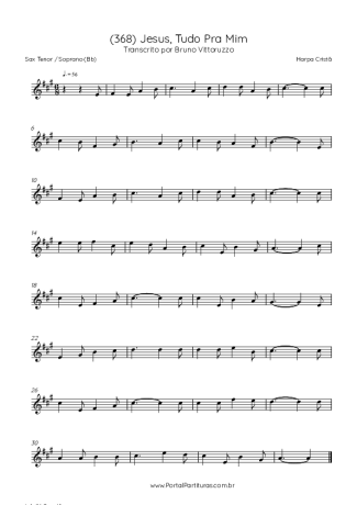43110 Sheet music - (368) Jesus, Tudo Pra Mim - Tenor Saxophone Soprano (Bb)