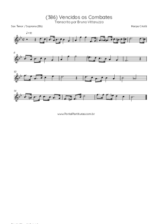 43326 Sheet music - (386) Vencidos Os Combates - Tenor Saxophone Soprano (Bb)