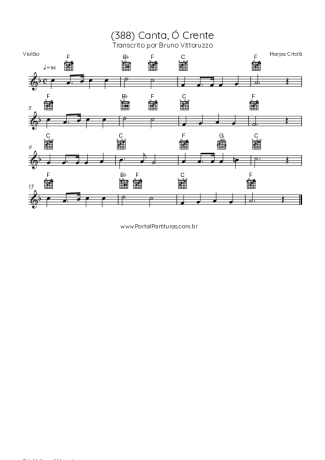 42875 Sheet music - (388) Canta Ó Crente - Acoustic Guitar