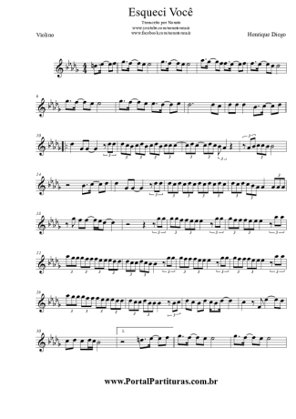 5013 Sheet music - Esqueci Você - Violin