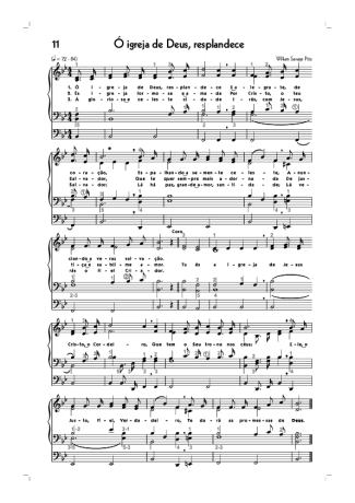 18593 Sheet music - (11) Ó Igreja De Deus Resplandece - Organ