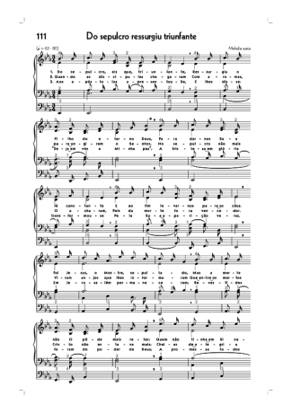 18754 Sheet music - (111) Do Sepulcro Ressurgiu Triunfante - Organ