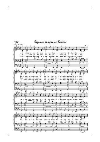 18755 Sheet music - (112) Sigamos Sempre Ao Senhor - Organ