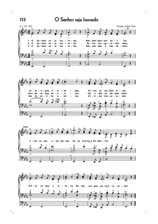 18756 Sheet music - (113) O Senhor Seja Louvado - Organ