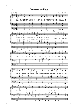 18595 Sheet music - (13) Cinfemos Em Deus - Organ
