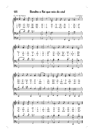 18778 Sheet music - (135) Bendito O Rei Que Veio Do Céu - Organ