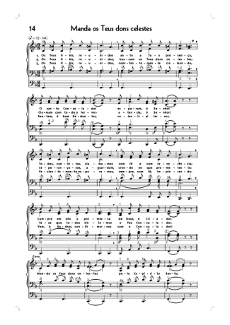 18596 Sheet music - (14) Manda Os Teus Dons Celestes - Organ