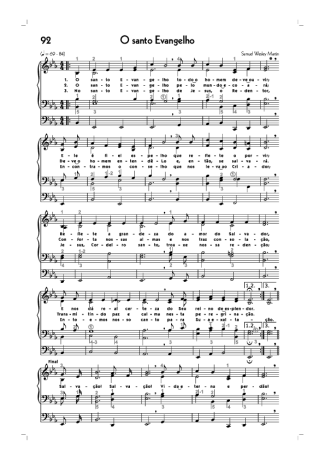 18735 Sheet music - (92) O Santo Evangelho - Organ