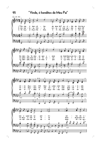 18738 Sheet music - (95) Vinde Ó Benditos De Meu Pai - Organ