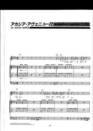 18620 Sheet music - 22 Acacia Avenue - Guitar