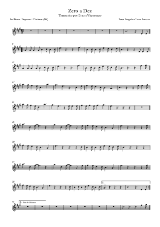 18290 Sheet music - Zero A Dez - Tenor Saxophone Soprano (Bb)