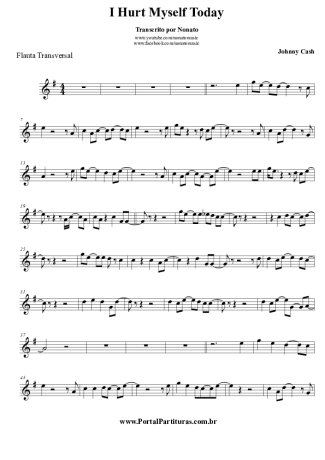 3246 Sheet music -  I Hurt Myself Today - Flute