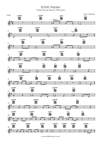 30402 Sheet music - 10000 Razões - Acoustic Guitar