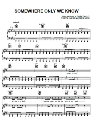 30754 Sheet music - Somewhere Only We Know - Piano