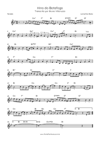 34057 Sheet music - Hino Do Botafogo - Keyboard