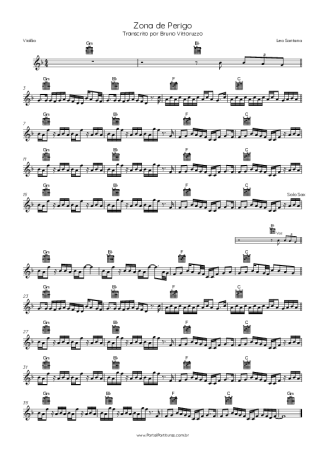 35420 Sheet music - Zona De Perigo - Acoustic Guitar