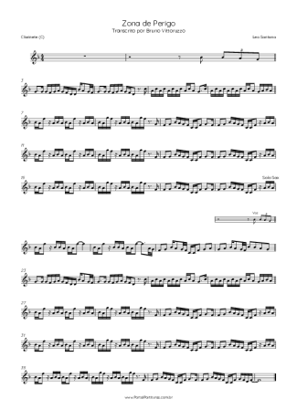 35412 Sheet music - Zona De Perigo - Clarinet (C)