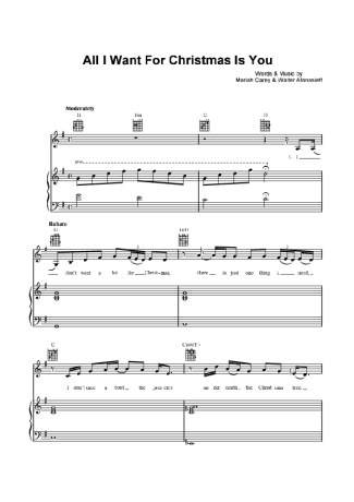 36064 Sheet music - All I Want For Christmas Is You - Piano