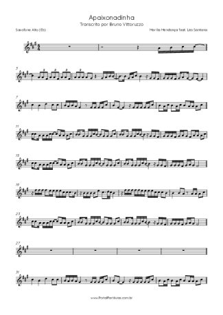 33752 Sheet music - Apaixonadinha - Alto Saxophone
