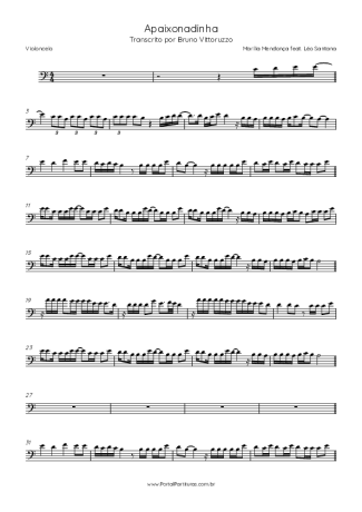33758 Sheet music - Apaixonadinha - Cello